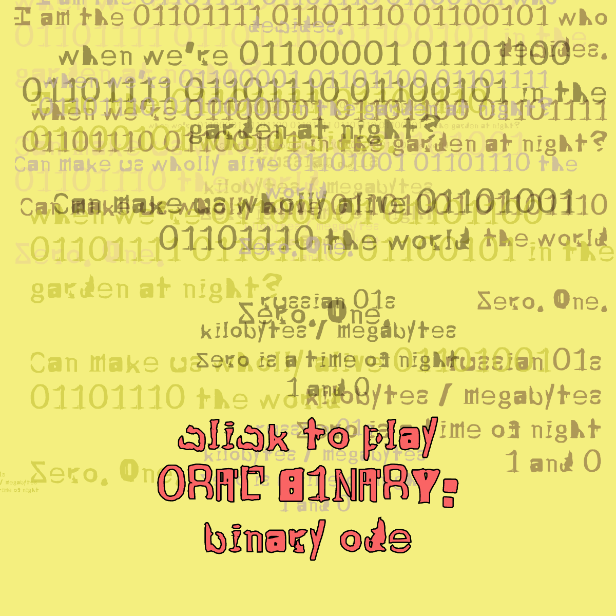 0RAL B1NARY: “BINARY ODE” #285 static token preview