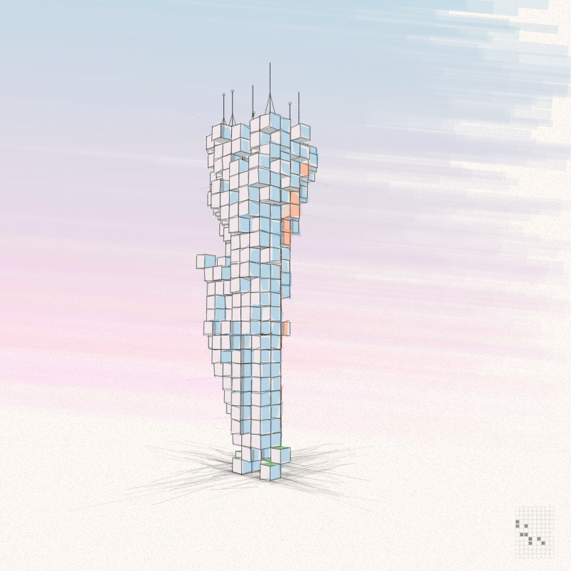 Cellular Skyscrapers #86 static NFT preview