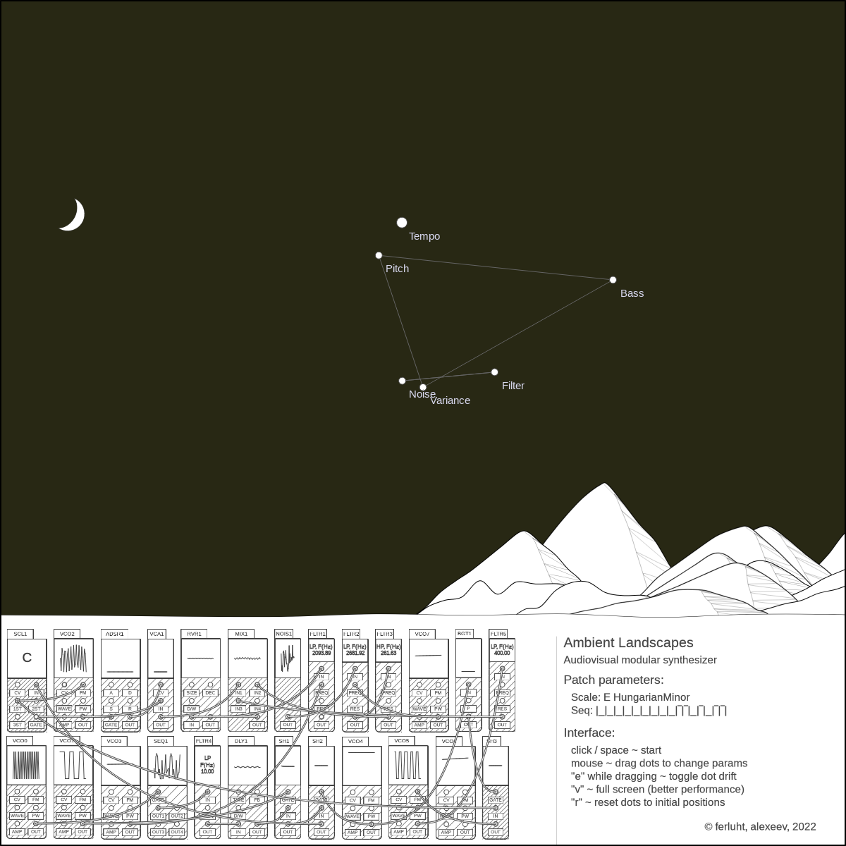 Ambient Landscapes synthesizer #32 static NFT preview