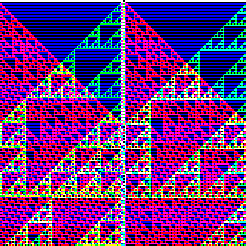 RGB Elementary Cellular Automaton #165 static token preview