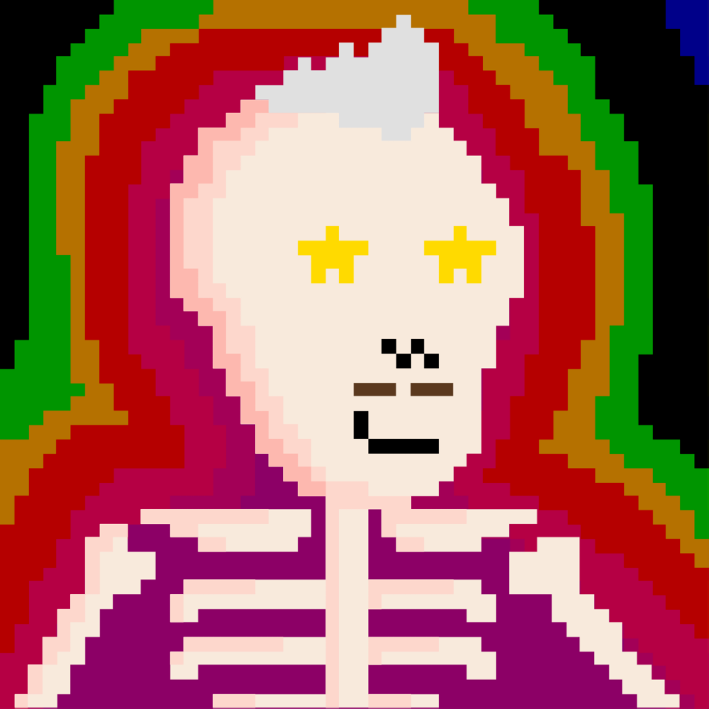 PIXEL SKULLETTI 1 #152 static NFT preview