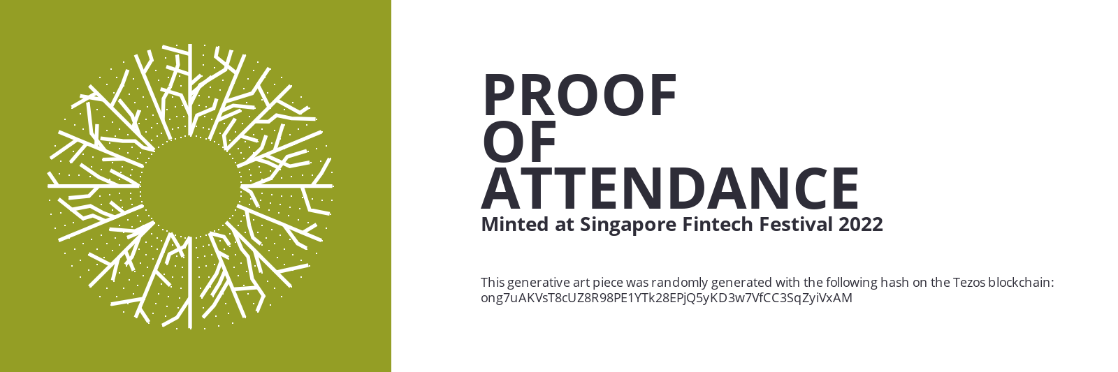 SFF2022 Proof of Attendance Token #2041 static token preview