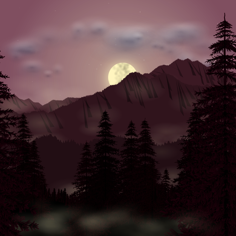 Moonlit Mountains #68 static NFT preview