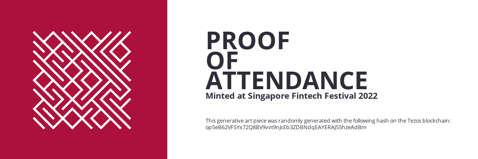 SFF2022 Proof of Attendance Token #1228 static token preview
