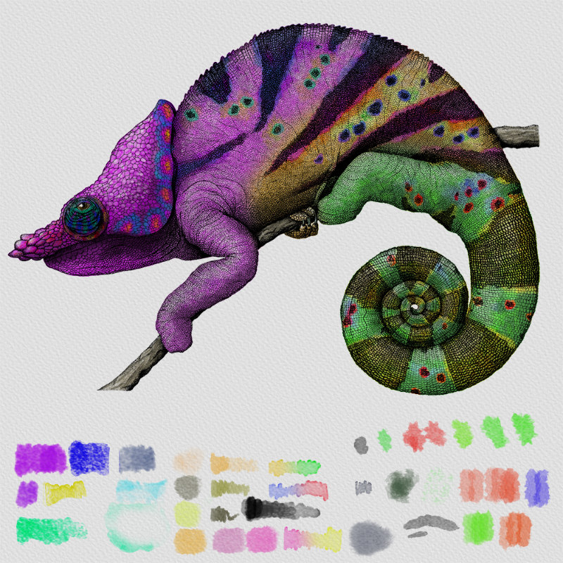 Colorful Cameleon #28 static NFT preview