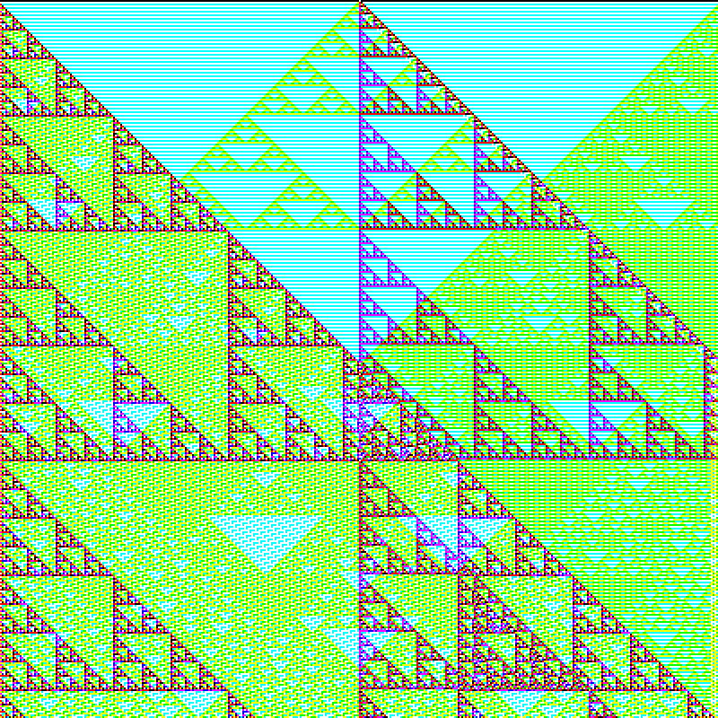 RGB Elementary Cellular Automaton #104 static token preview
