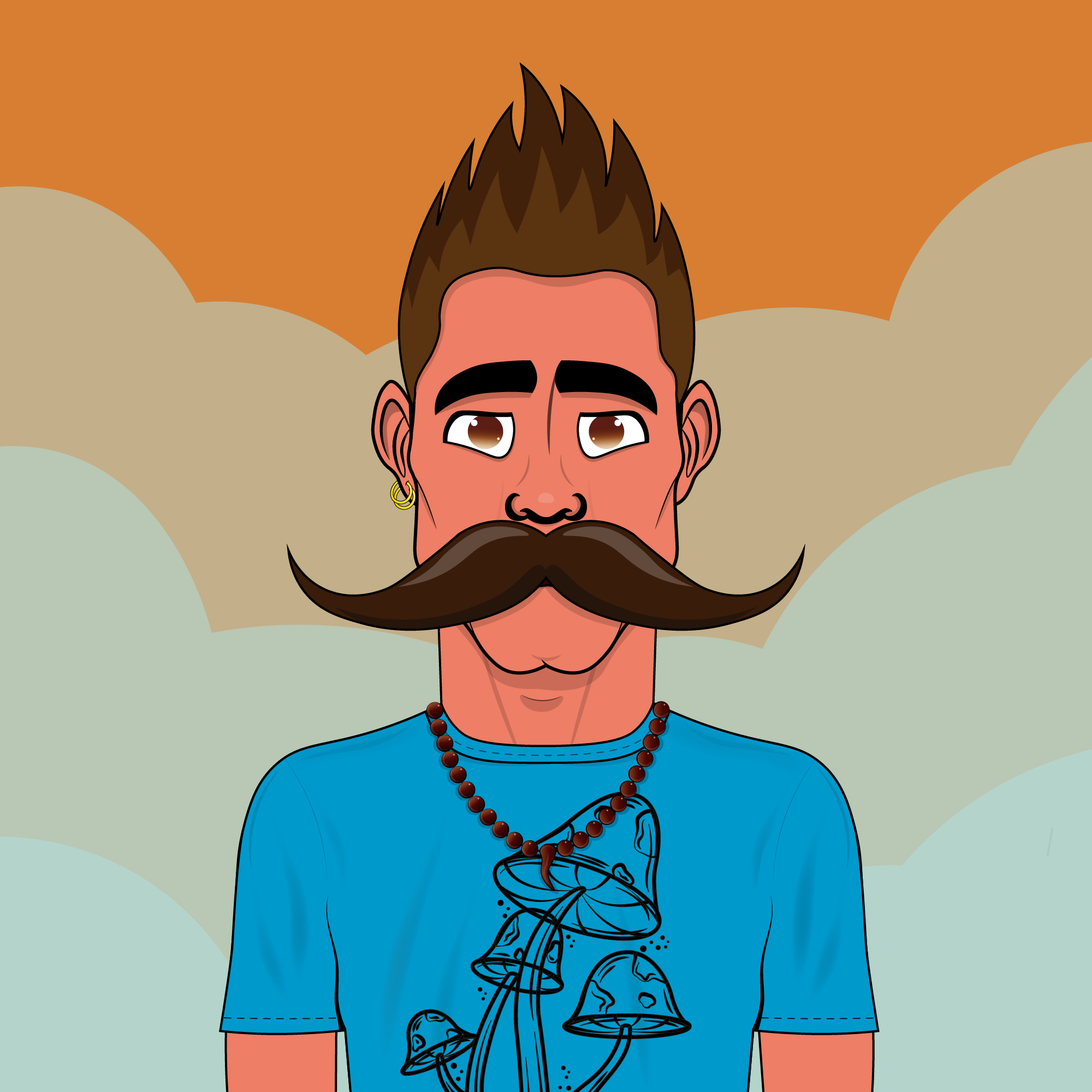 Mustachioed #150 static token preview