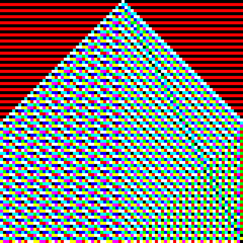 RGB Elementary Cellular Automaton #287 static token preview