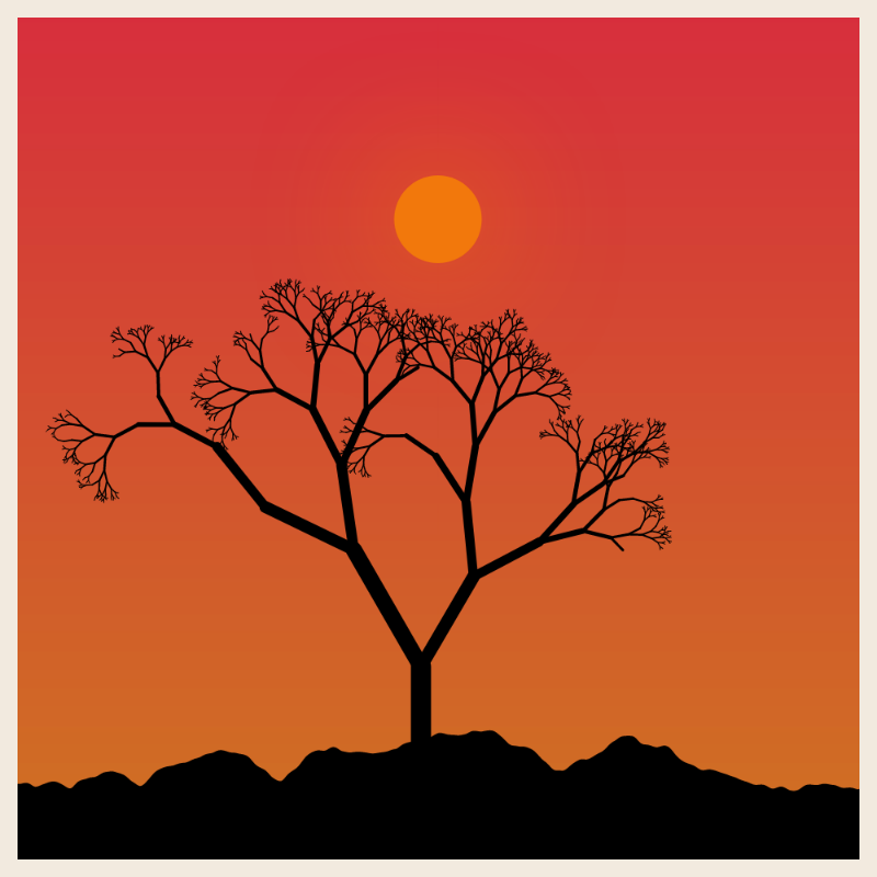 Sunset on cliff #41 static NFT preview