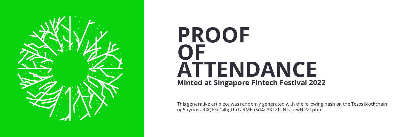 SFF2022 Proof of Attendance Token #544 static token preview