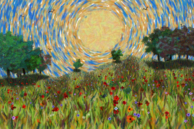 Flowers and Sky #291 static NFT preview