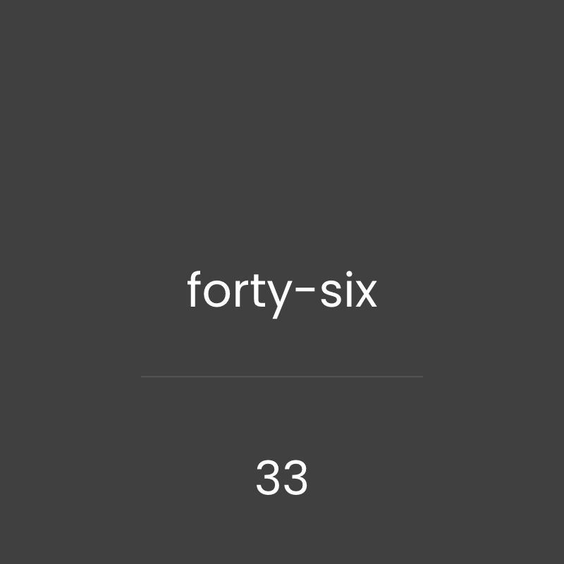 aoon - alphabetical order of numbers #33 static token preview