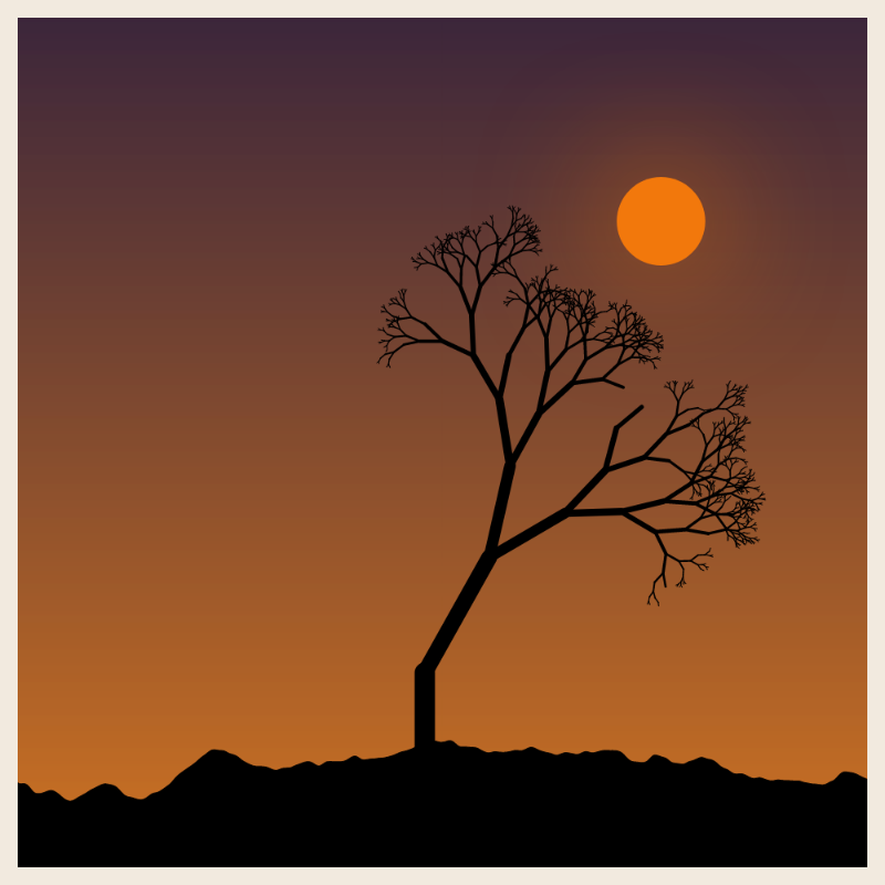 Sunset on cliff #62 static token preview