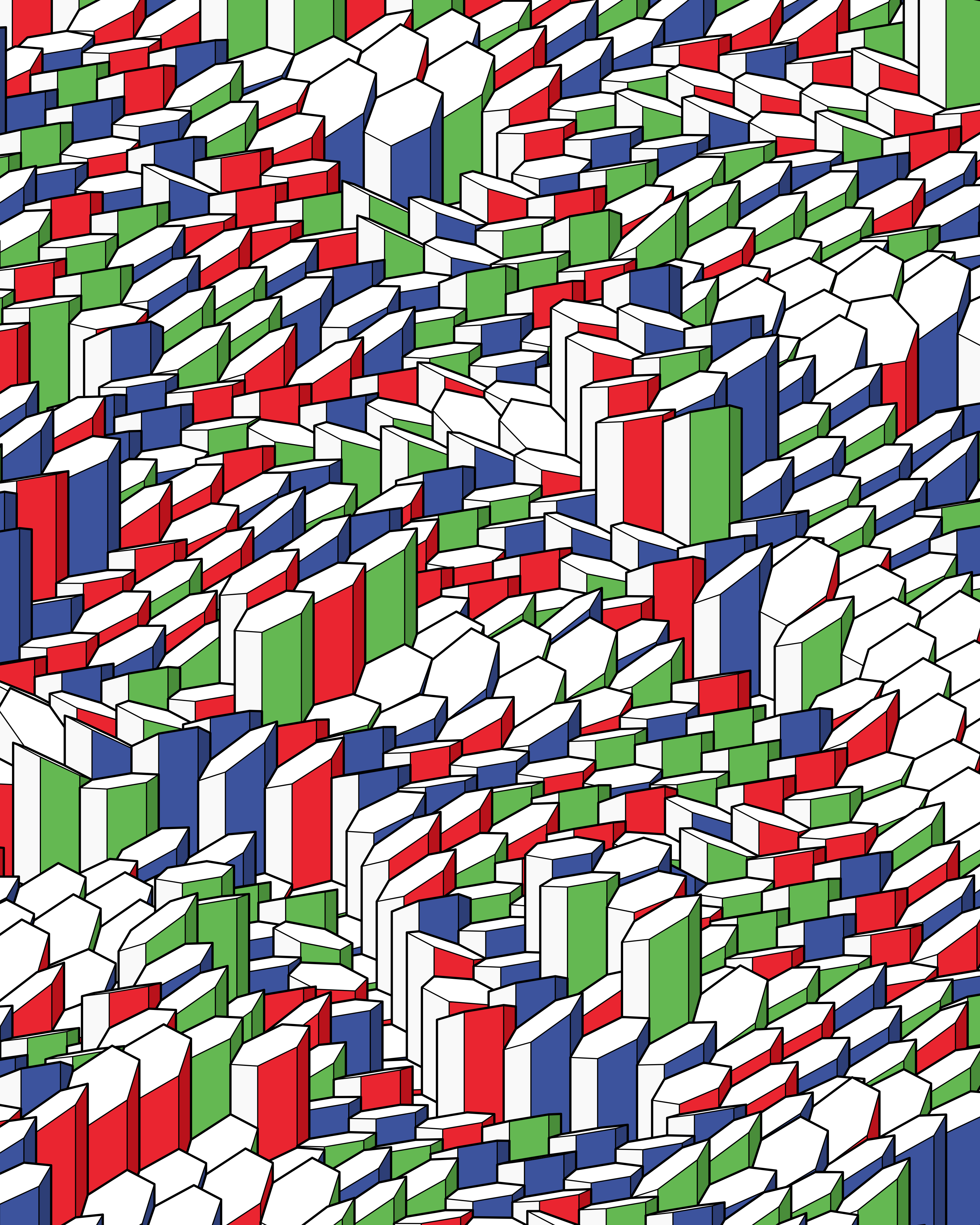Hexagones Landscape #109 static NFT preview