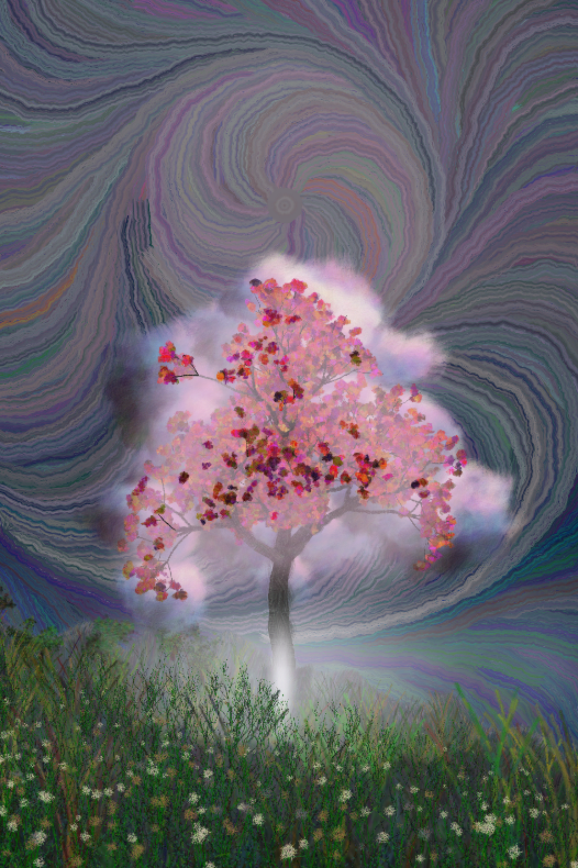 Tree and Cloud #108 static NFT preview