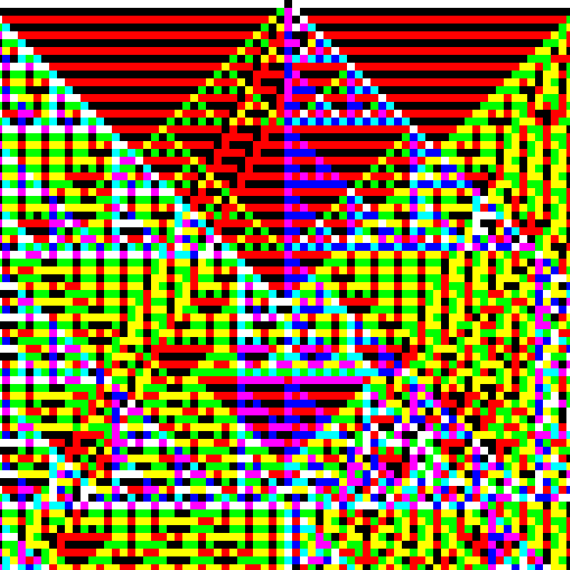 RGB Elementary Cellular Automaton #28 static token preview