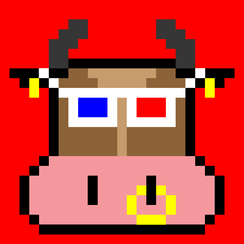 pixel cow #31 static token preview