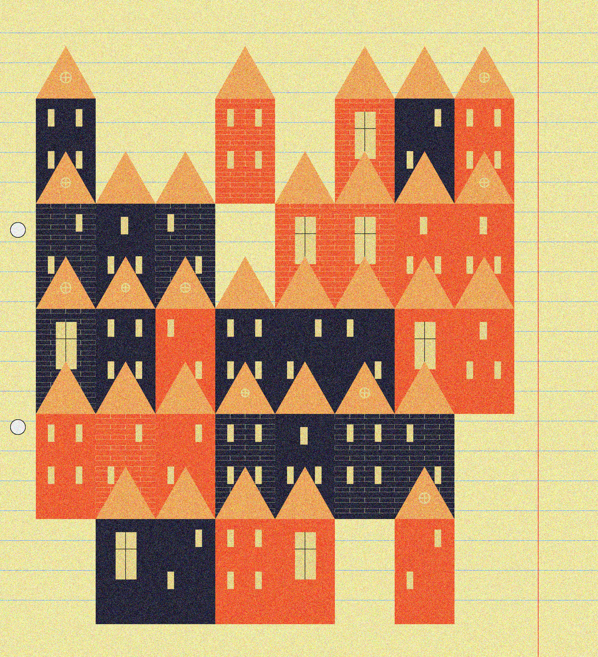 sketchbook page 7: neighbourhoods #64 static NFT preview