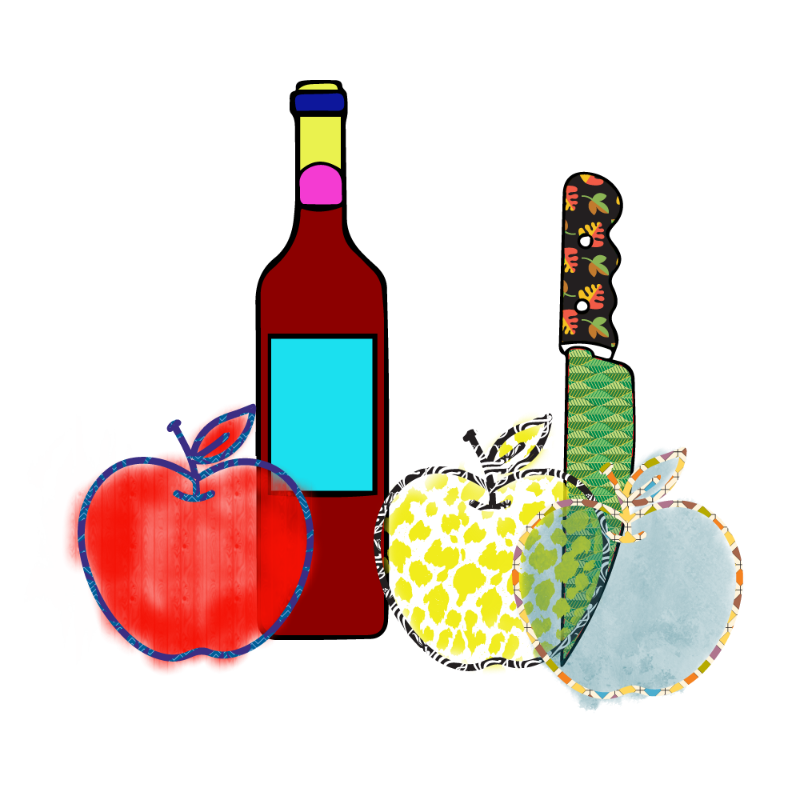 bottle and apples #161 static NFT preview