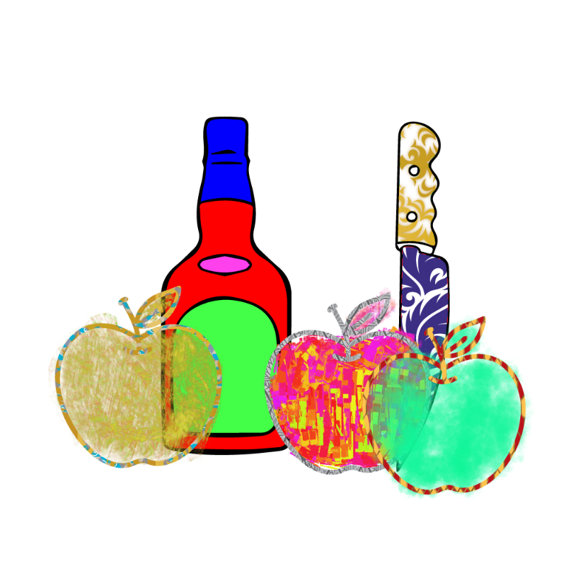 bottle and apples #99 static NFT preview
