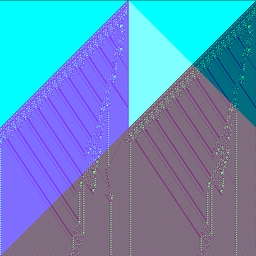 RGB Elementary Cellular Automaton #498 static NFT preview