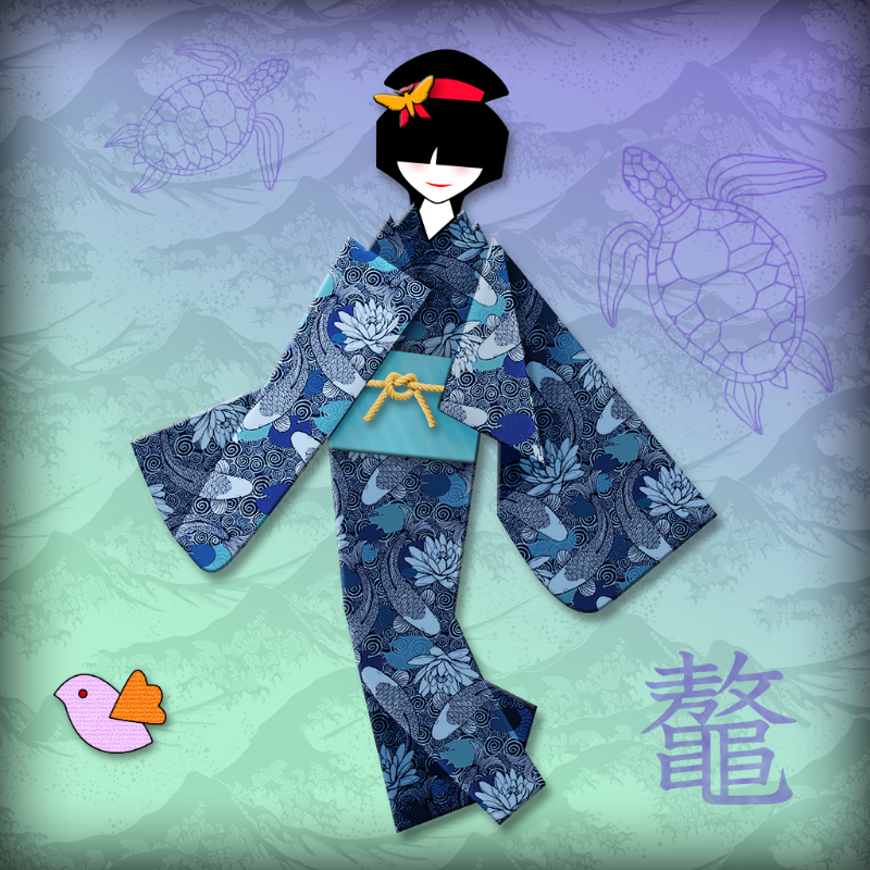 Origami Girls #118 static token preview