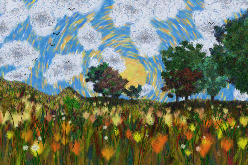 Flowers and Sky #85 static NFT preview