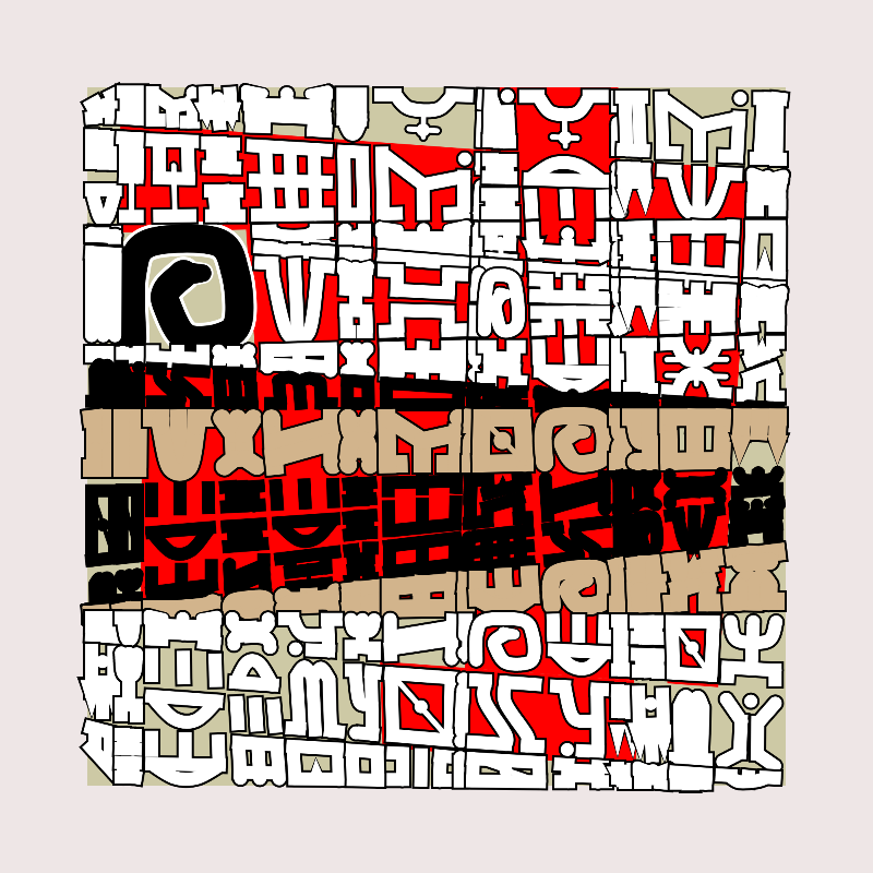 "Alphabetic ancestral signs" - (Matrix v3) #44 static NFT preview
