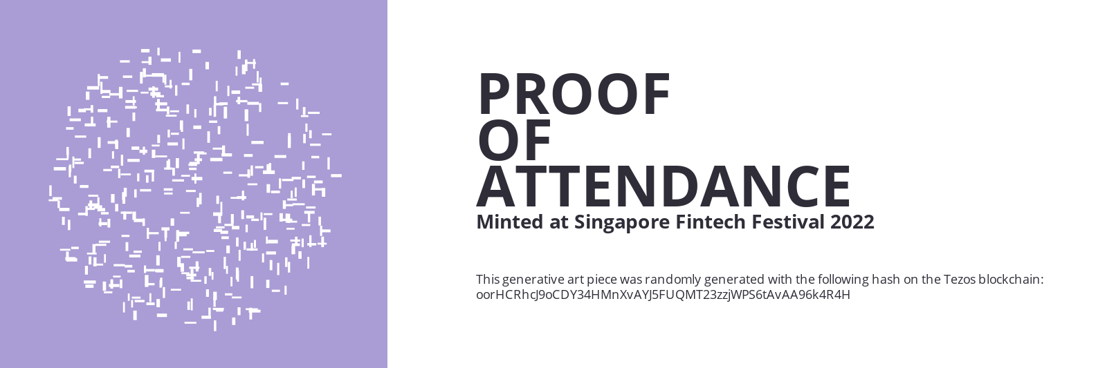 SFF2022 Proof of Attendance Token #610 static token preview