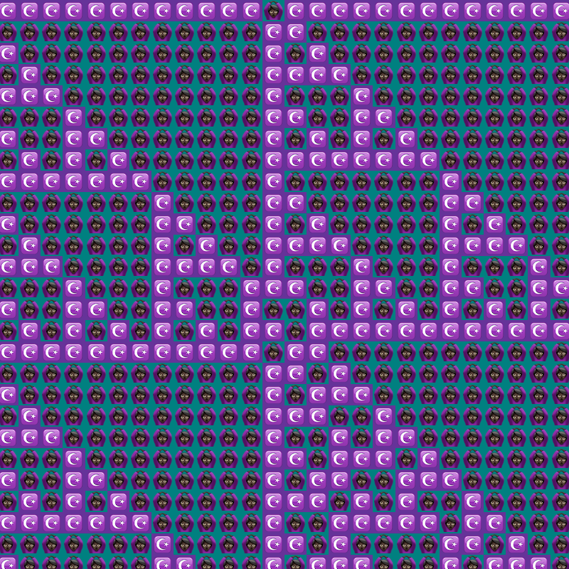 Elementary Cellular Emoji Automata #132 static token preview
