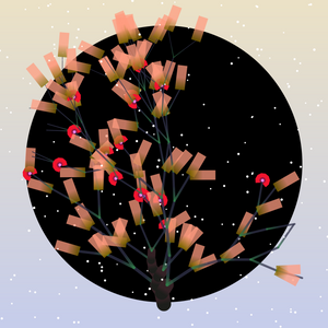 Some generative winter trees project preview