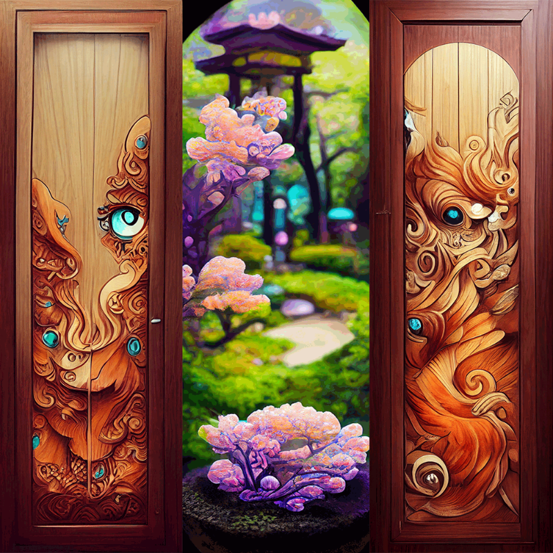 AI Japanese Garden in Spring #5 static token preview