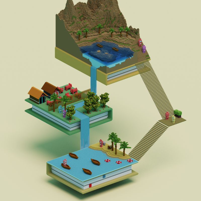 Books and islands #55 static NFT preview