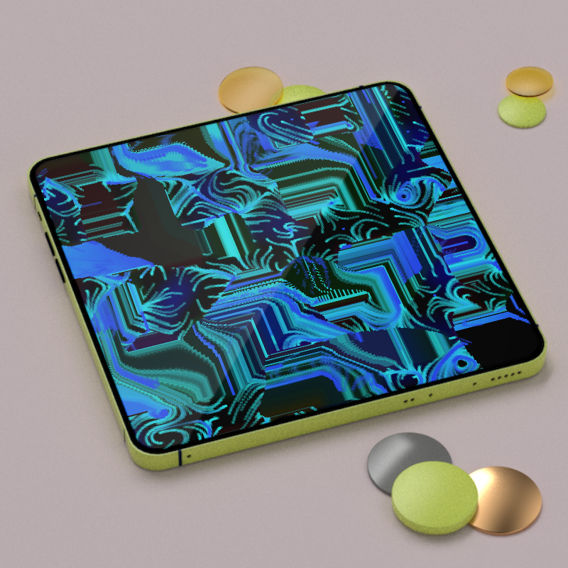 💾 GLOWCUTTER 💾 #34 static NFT preview