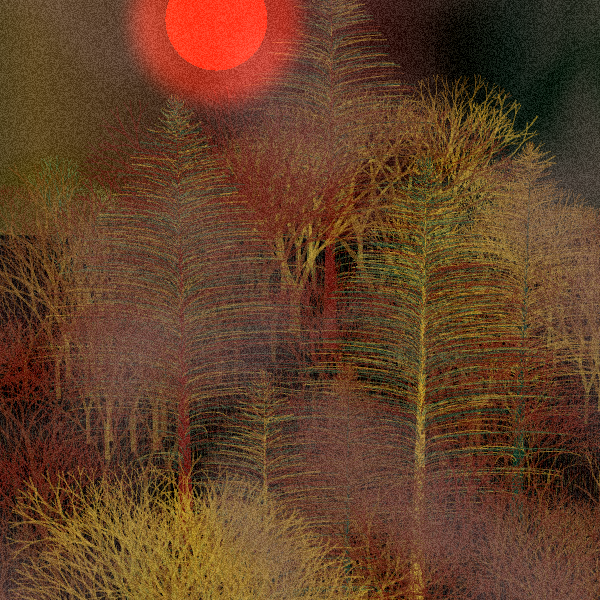 Moonlit Native Bush #99 static token preview