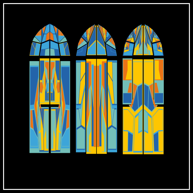 Stained glass #107 static NFT preview