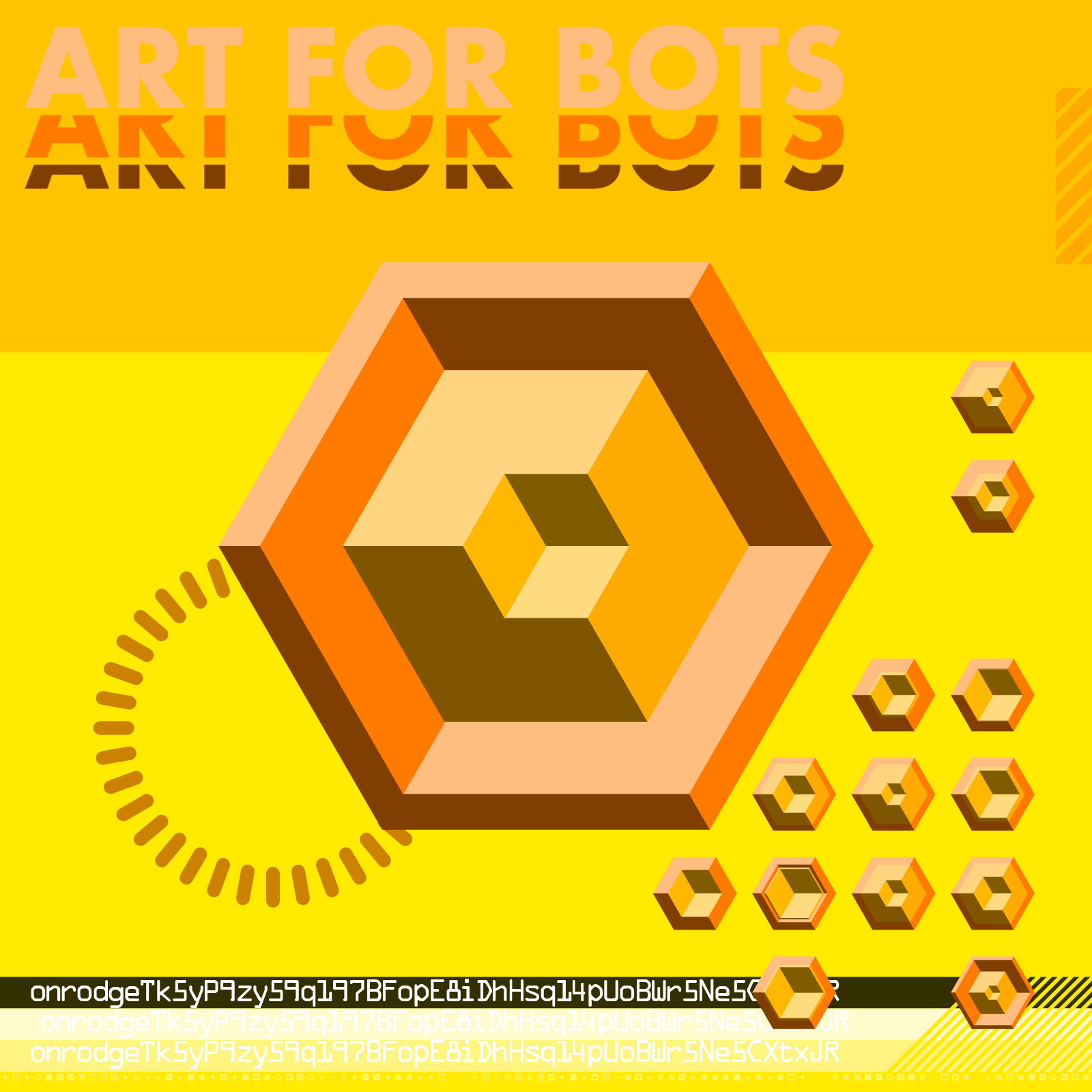 Hexagones - Art for Bots for Humans #30 static token preview