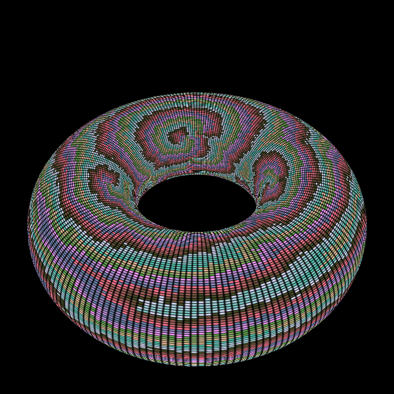 Reaction Diffusion on a Torus #21 static token preview