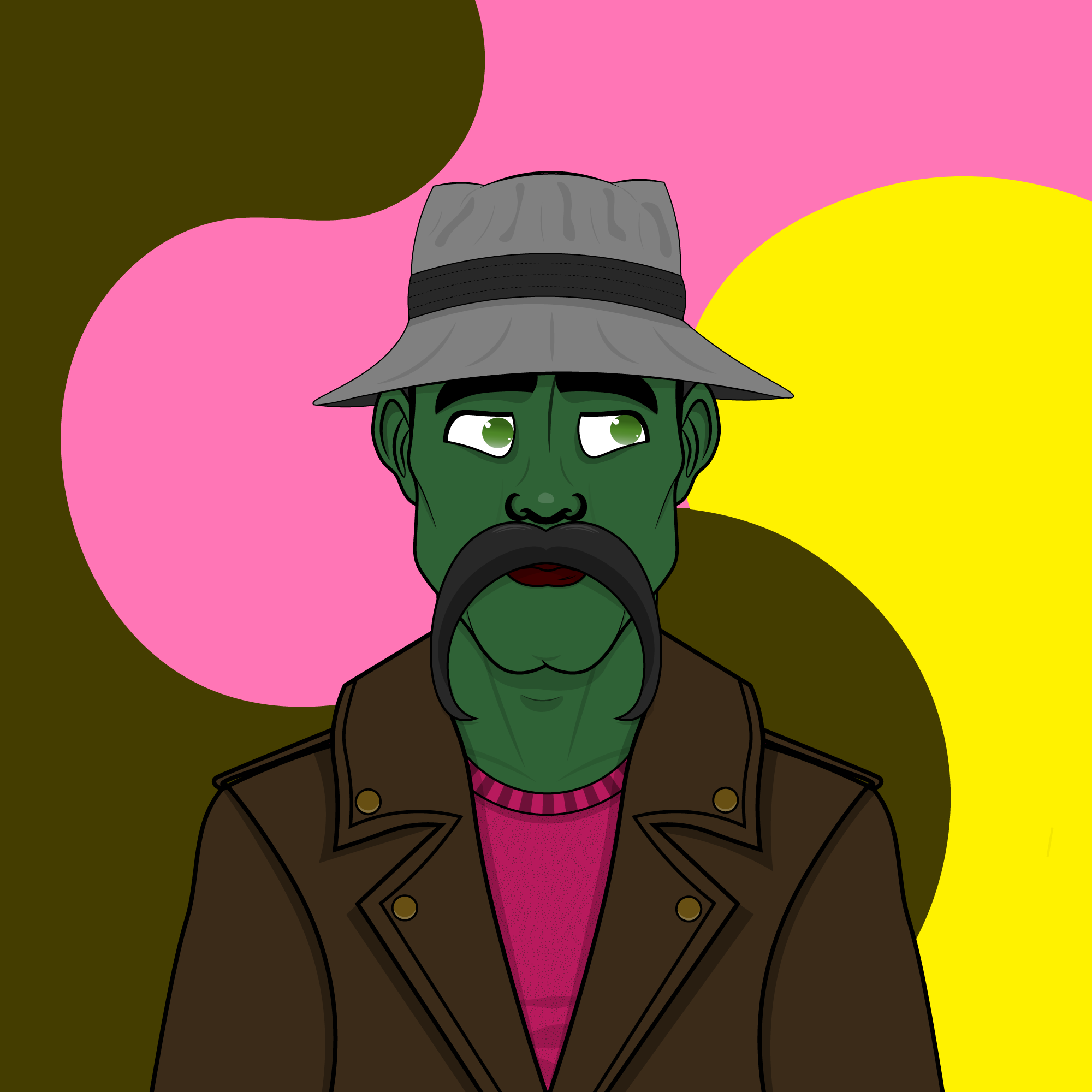 Mustachioed #161 static NFT preview