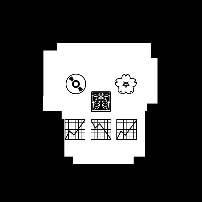 NotSkull(B&W) #92 static NFT preview