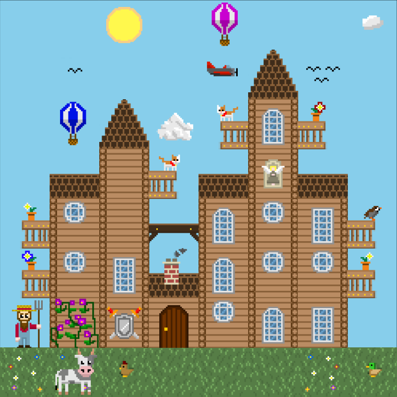 2D Mansion #203 static NFT preview