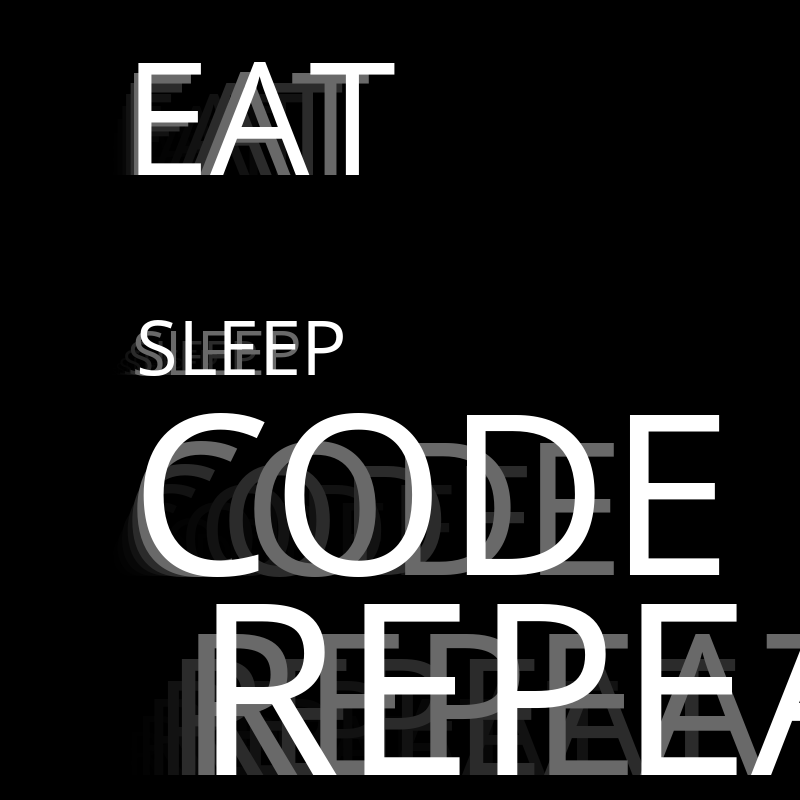 Eat Sleep Code Repeat #45 static token preview