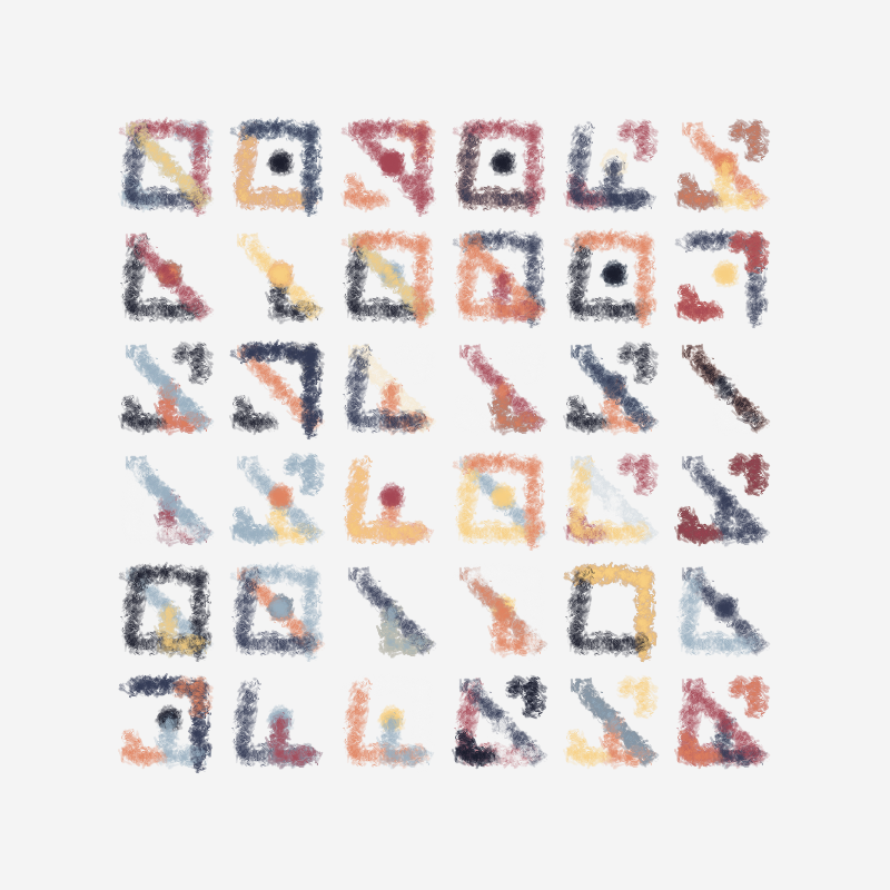 Calligraphic #100 static NFT preview