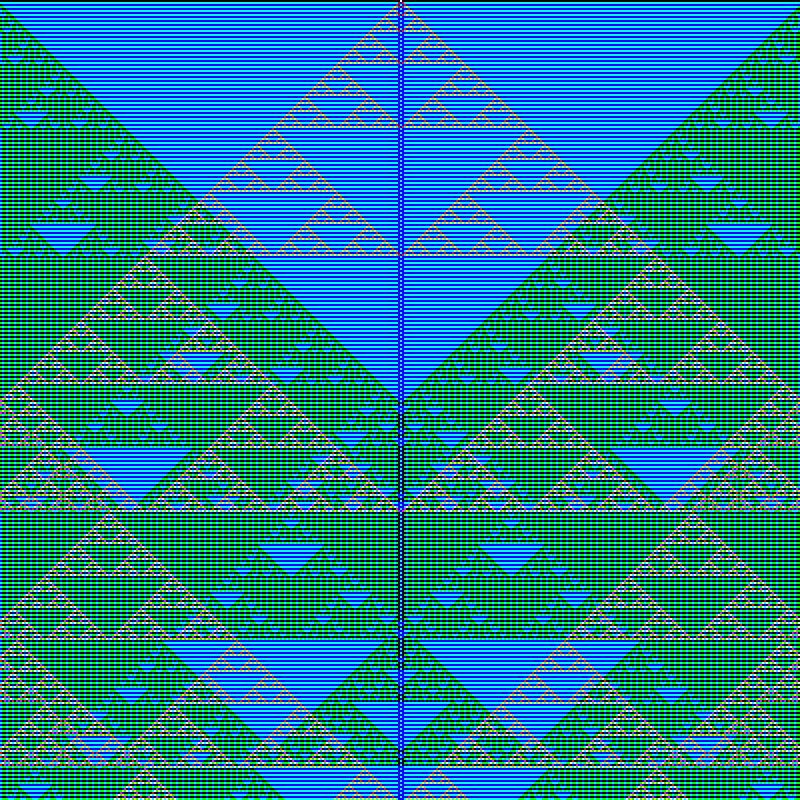 RGB Elementary Cellular Automaton #537 static token preview