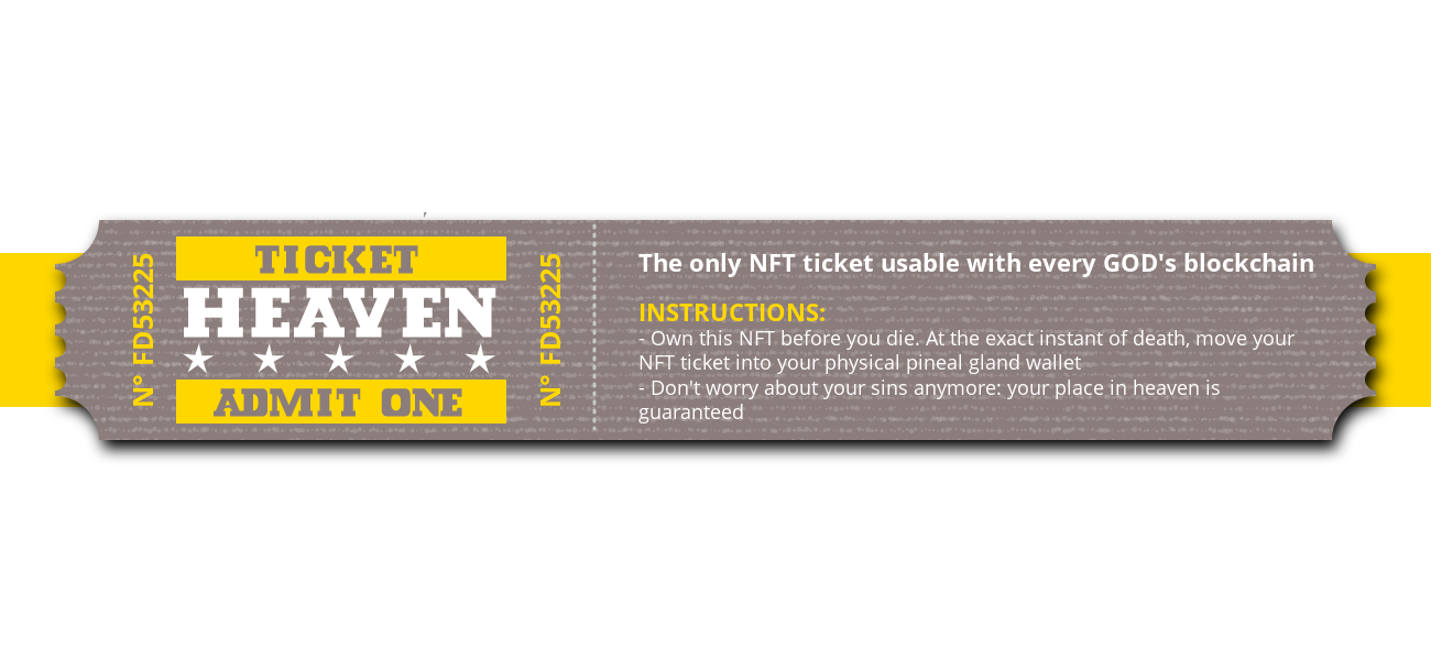 Ticket to Heaven #99 static token preview