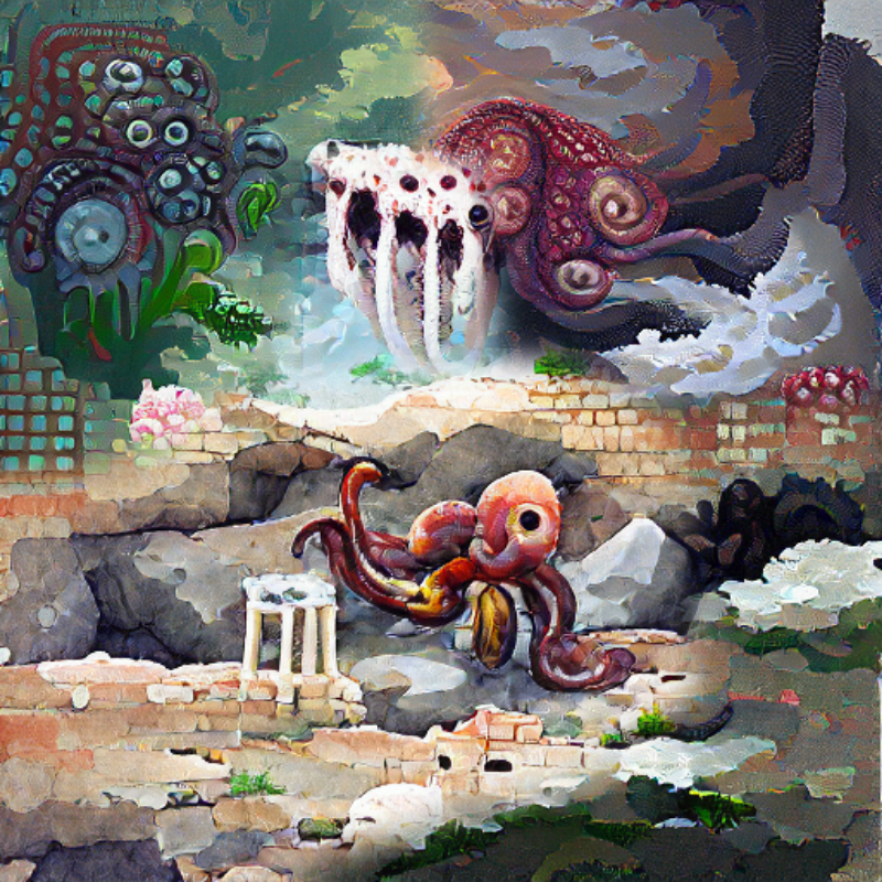 Octopus's Gardens and Ruins #34 static NFT preview