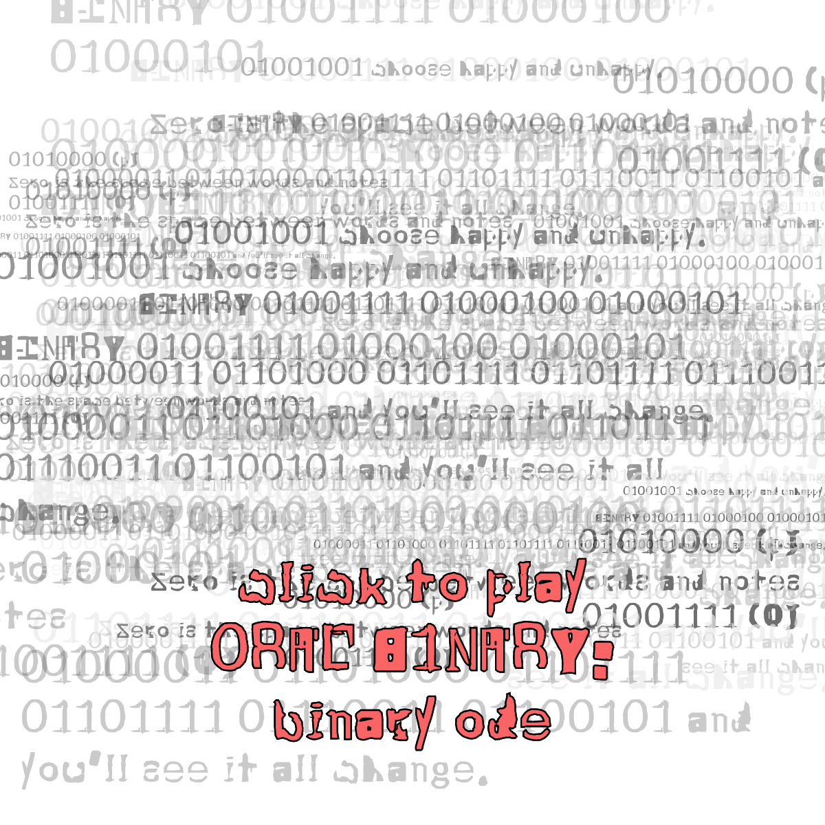 0RAL B1NARY: “BINARY ODE” #59 static token preview
