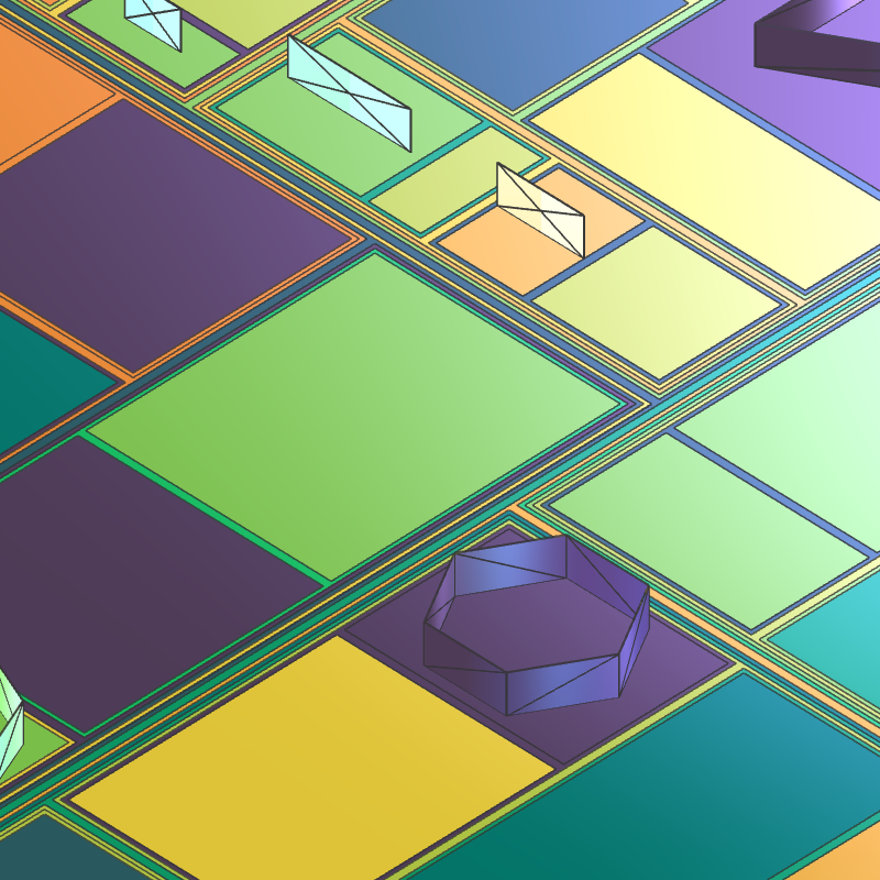 Geometric city #71 static NFT preview