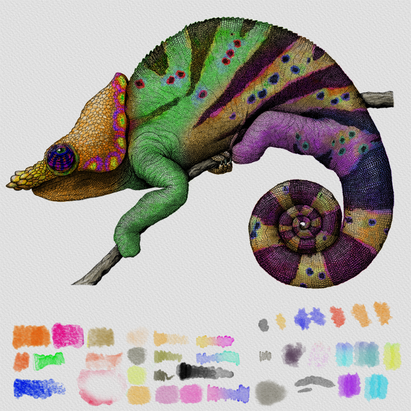Colorful Cameleon #19 static token preview