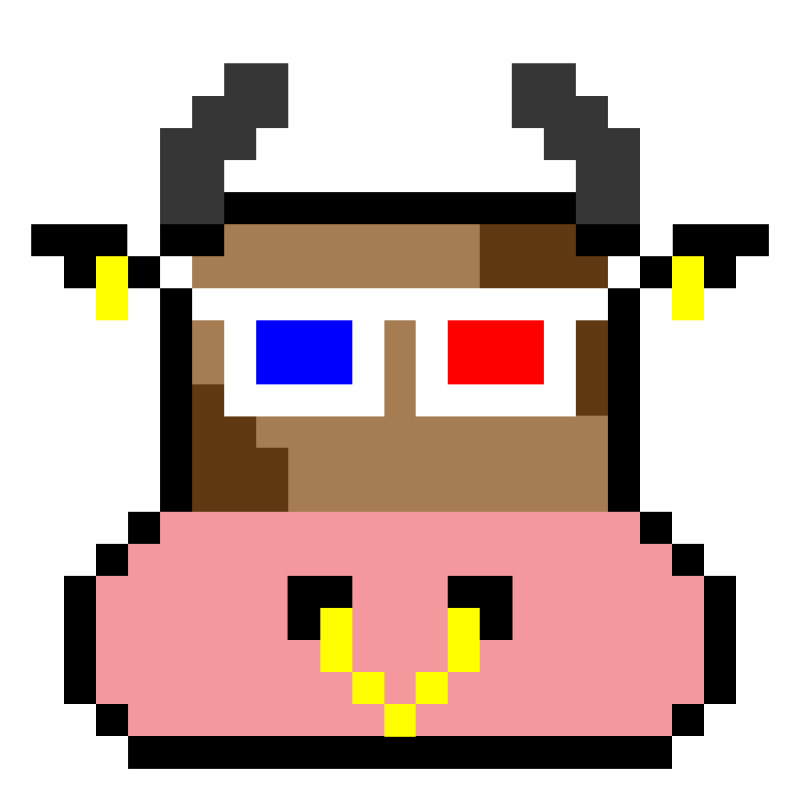 pixel cow #4 static token preview